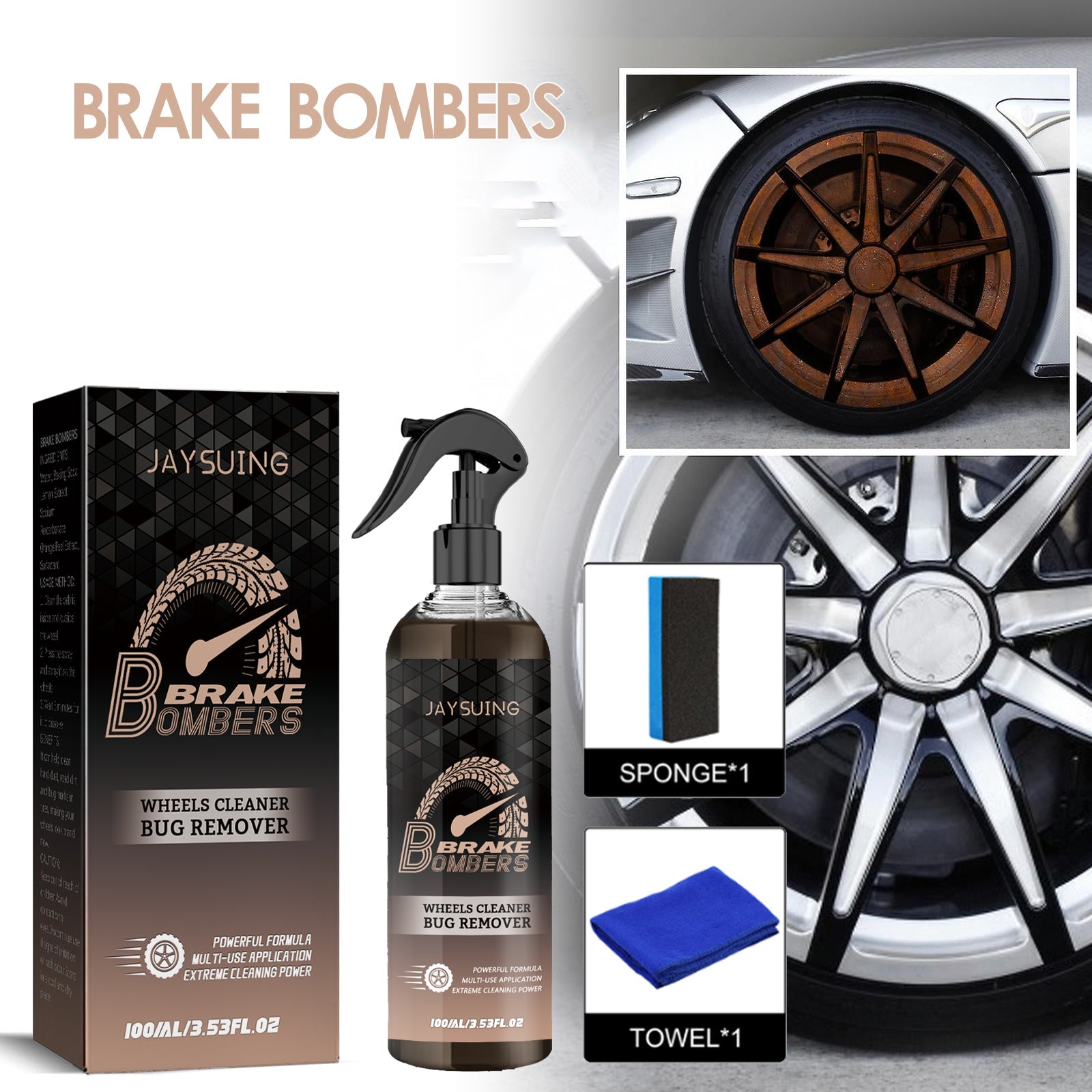Car Brake & Wheel Cleaner | Decontamination, Rust Removal & Polish Spray