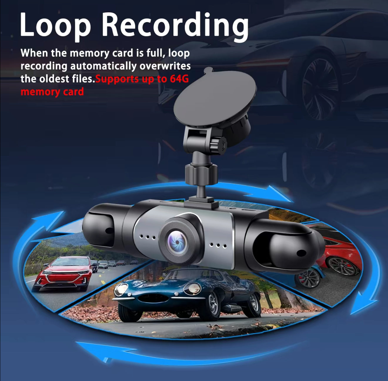 FullScope 4-Way Dash Cam | 360° Vehicle Coverage