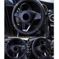 38CM Microfiber Leather Steering Wheel Cover | Anti-Slip, Breathable, Universal Fit