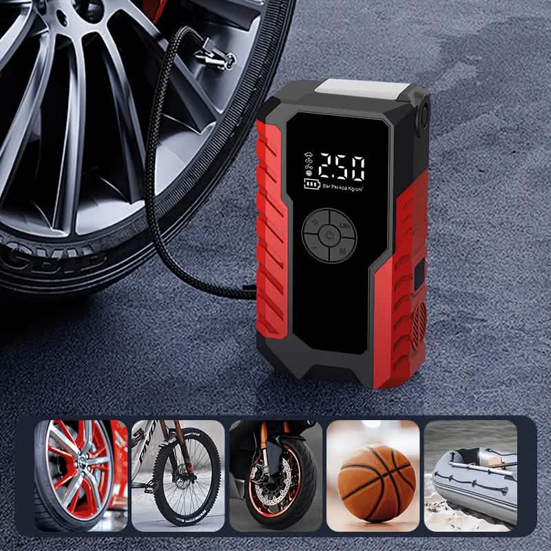 Portable 12V Car Jump Starter | Battery Charger & Air Pump with LED Display