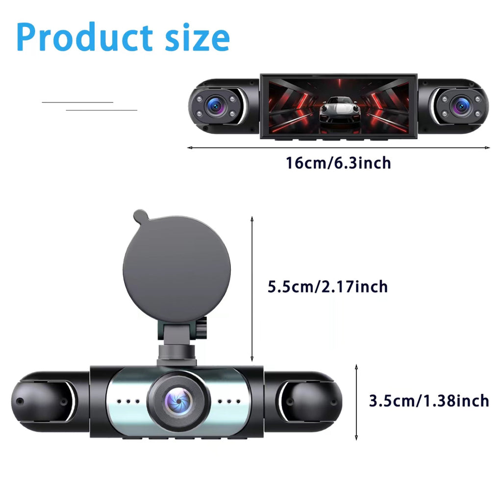 FullScope 4-Way Dash Cam | 360° Vehicle Coverage