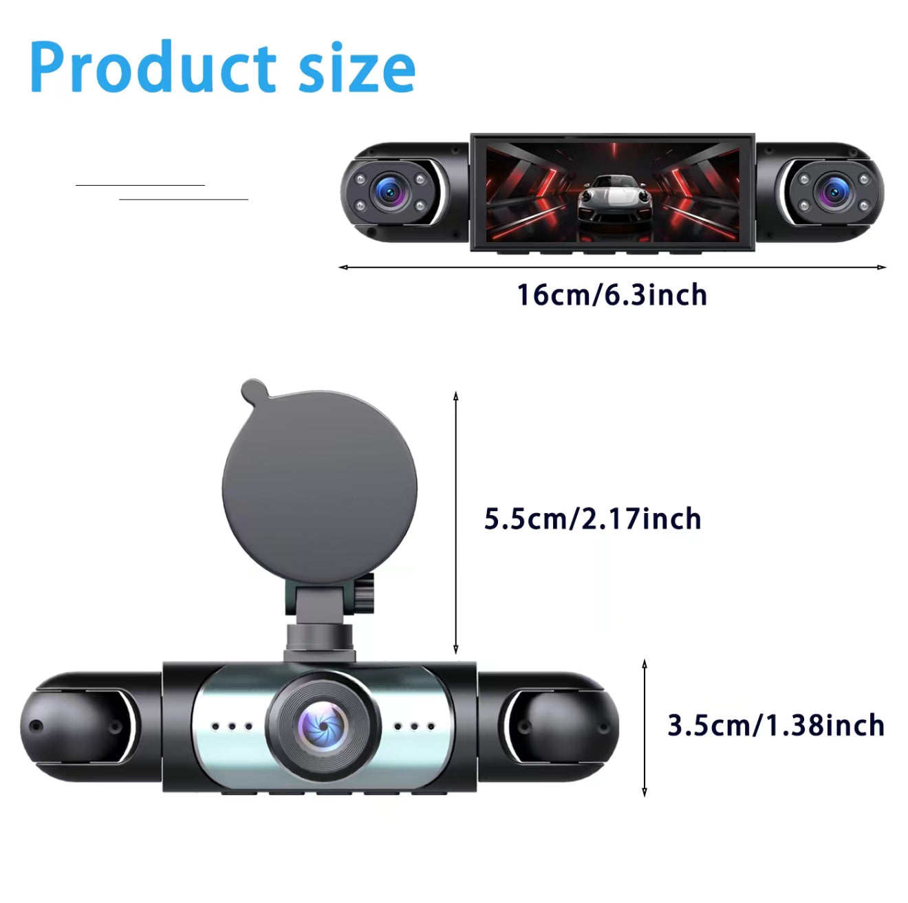 FullScope 4-Way Dash Cam | 360° Vehicle Coverage