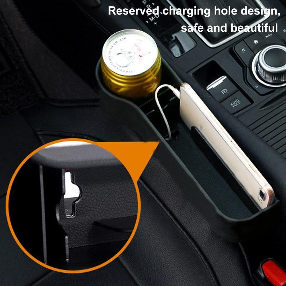 Car Seat Crevice Organizer | Cup & Phone Holder Storage Box