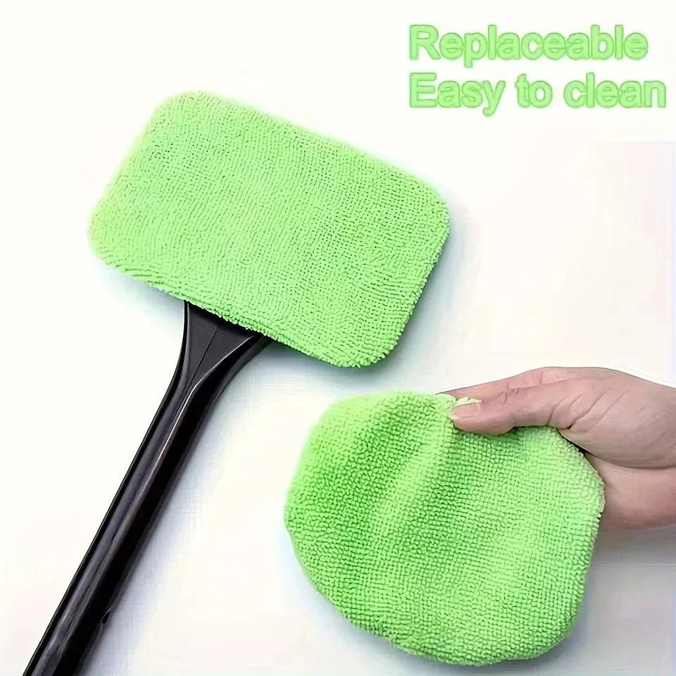 Car Window Cleaner Brush Kit | Long Handle Windshield Cleaning Tool