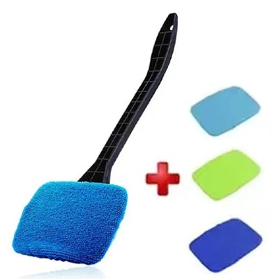 Car Window Cleaner Brush Kit | Long Handle Windshield Cleaning Tool
