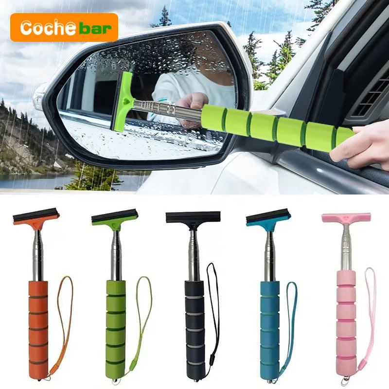 Car Rearview Mirror Wiper & Cleaning Tool | Telescopic Handle