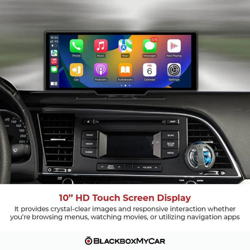 BlackboxMyCar S-Drive 10" Wireless CarPlay & Android Auto Display w/ Dash Cam