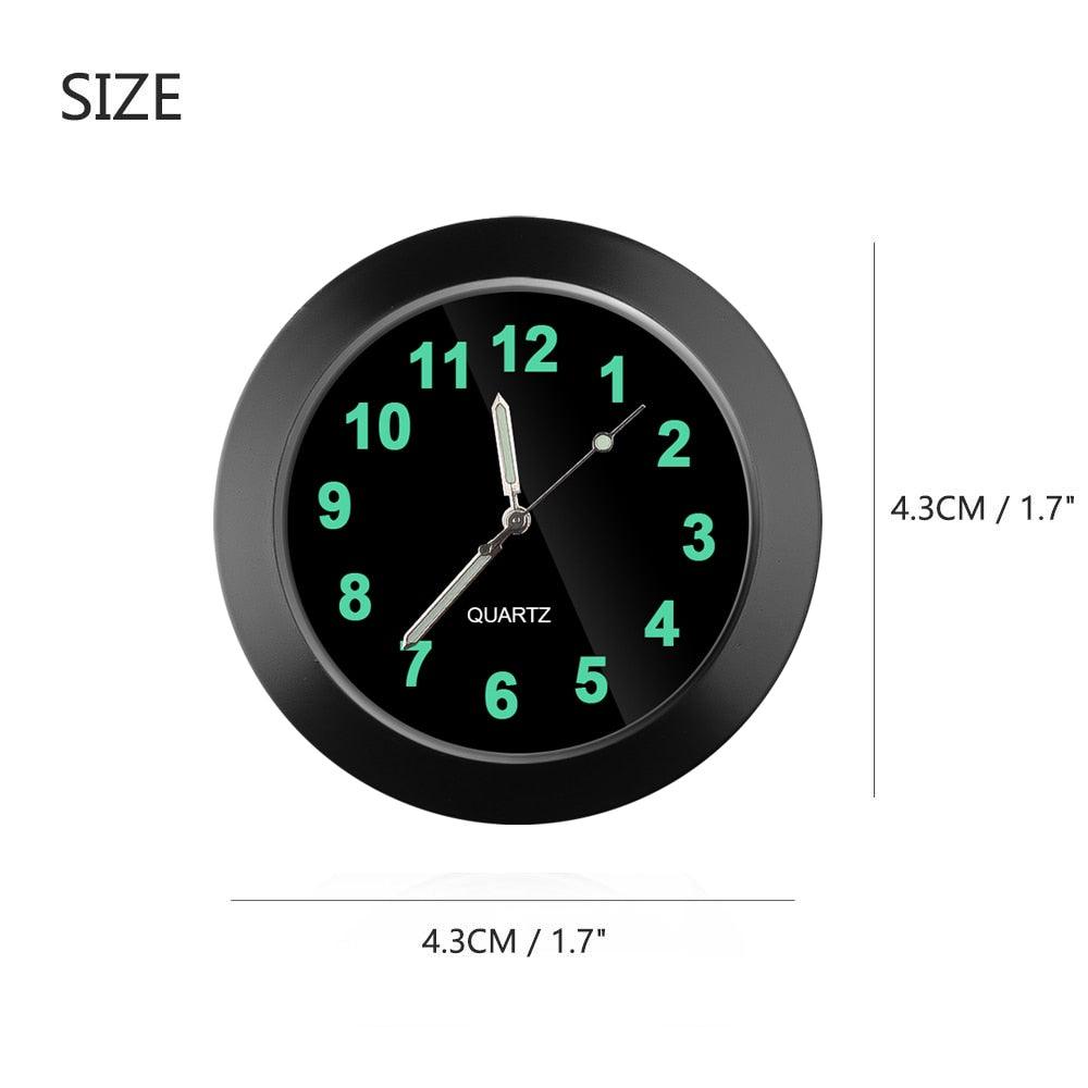 Luminous Mini Car Dashboard Clock | Stick-On Quartz Watch