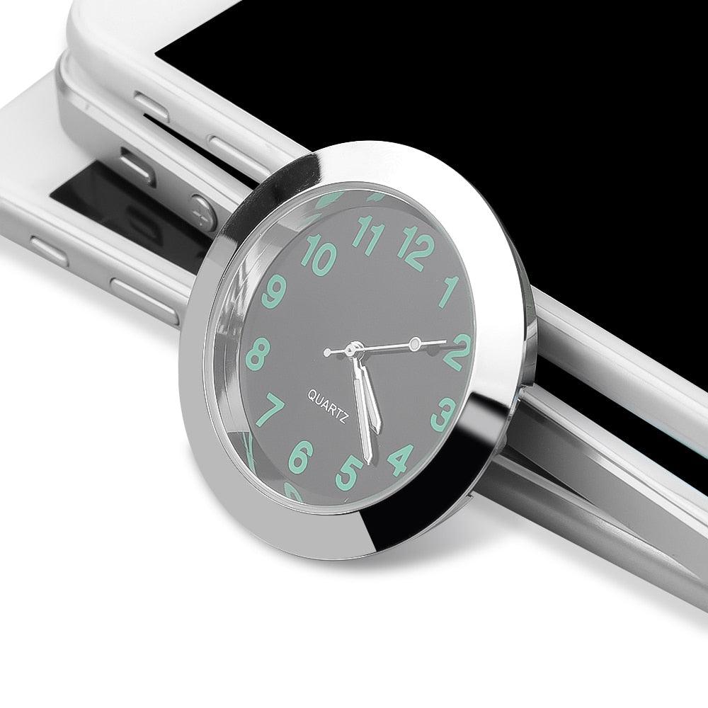 Luminous Mini Car Dashboard Clock | Stick-On Quartz Watch