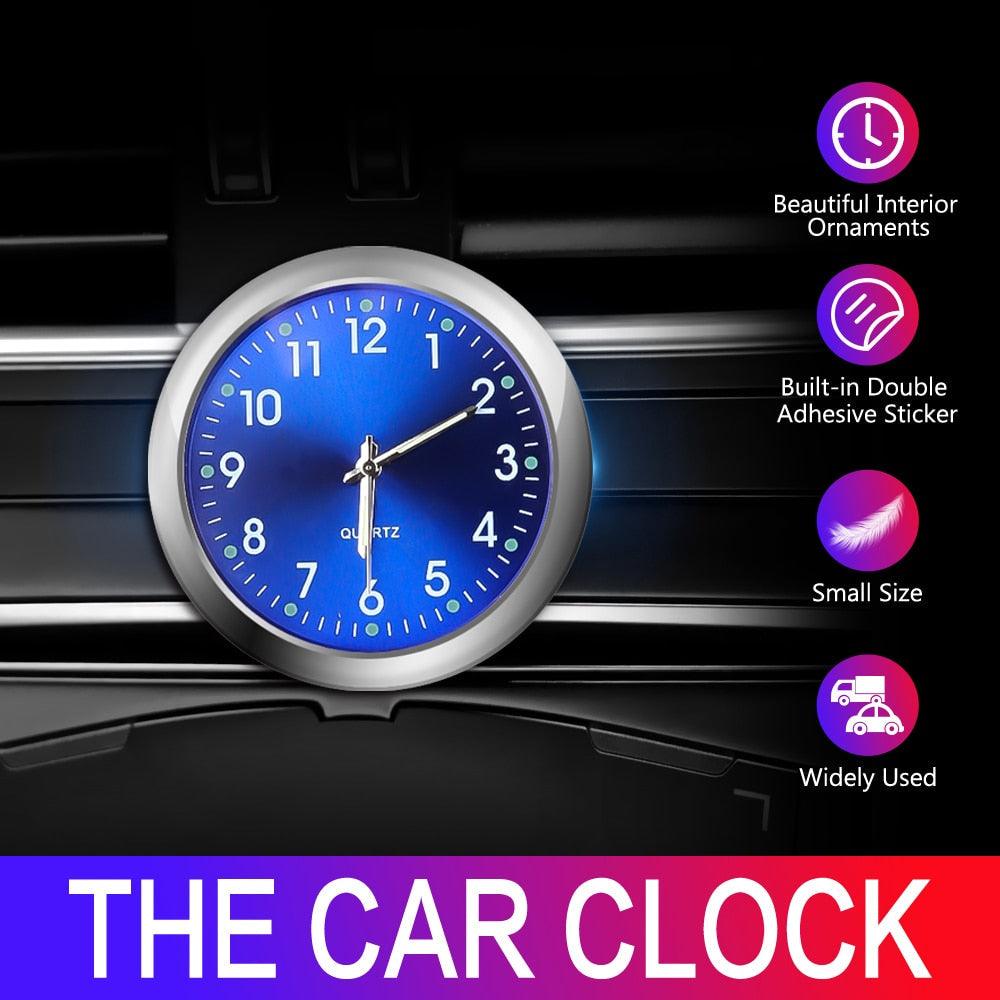 Luminous Mini Car Dashboard Clock | Stick-On Quartz Watch
