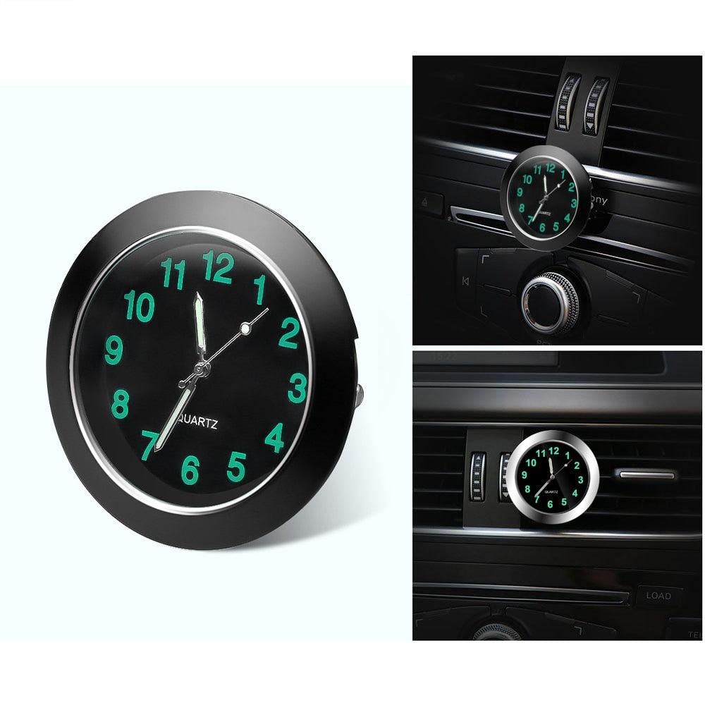 Luminous Mini Car Dashboard Clock | Stick-On Quartz Watch