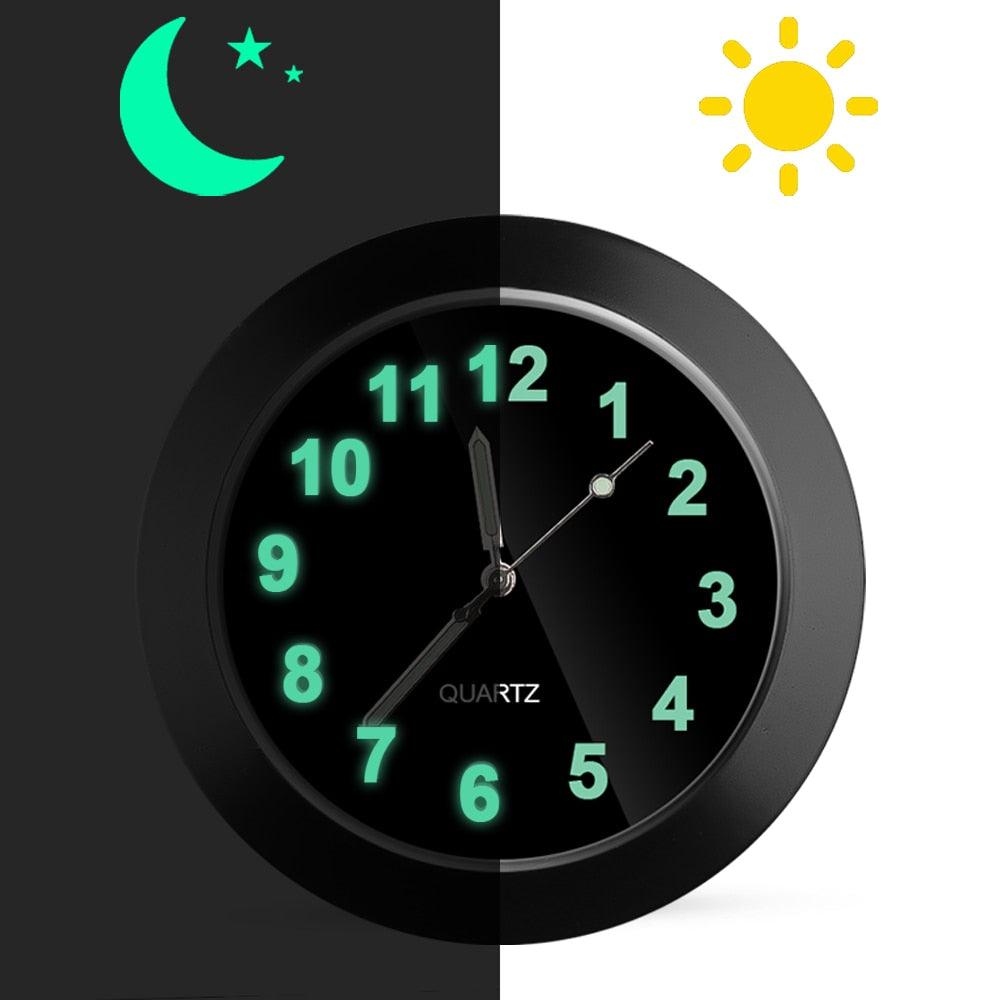 Luminous Mini Car Dashboard Clock | Stick-On Quartz Watch