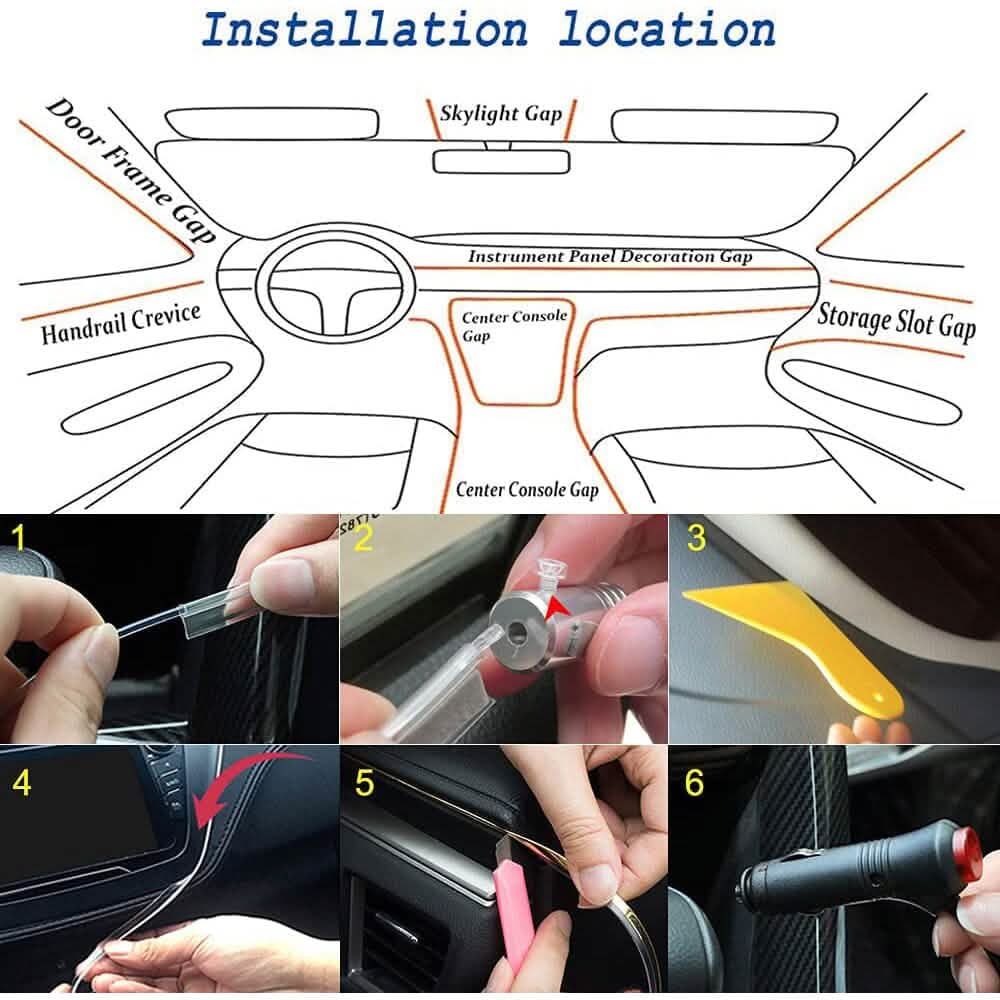 Car LED Strip Ambient Light Kit | Interior Accent Lighting
