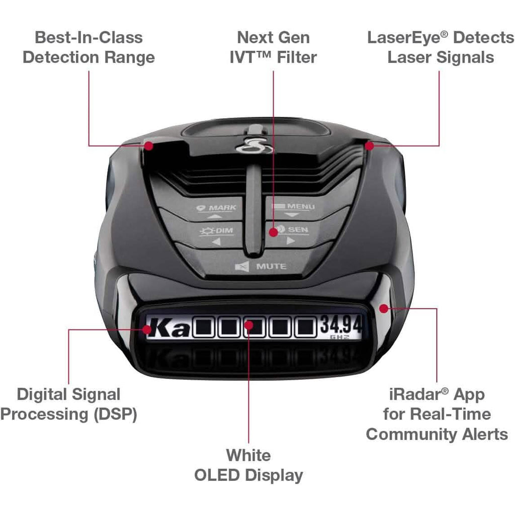 Cobra RAD 480i Laser Radar Detector (Refurbished) | Long-Range Detection