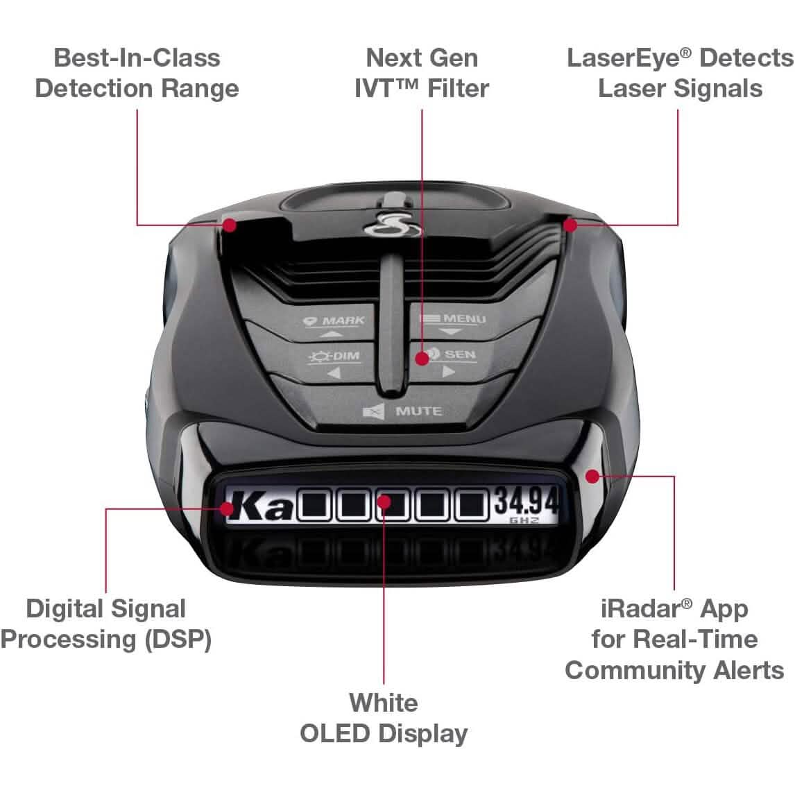 Cobra RAD 480i Laser Radar Detector (Refurbished) | Long-Range Detection
