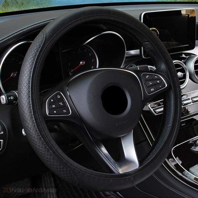 Braided Steering Wheel Cover | Microfiber, Breathable, All-Season Universal Fit