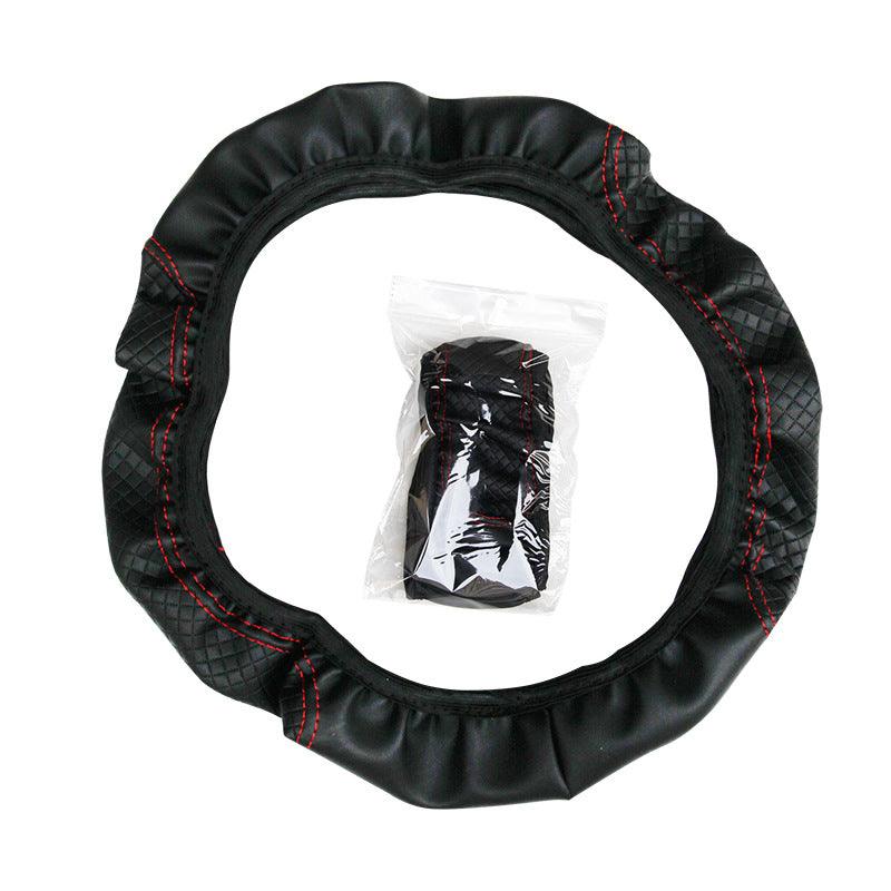 Universal Embossed Leather Steering Wheel Cover | Anti-Slip, Breathable