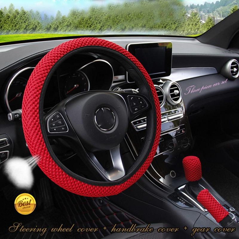 Ice Silk Steering Wheel Cover | Breathable, Anti-Slip, All-Season Universal Fit
