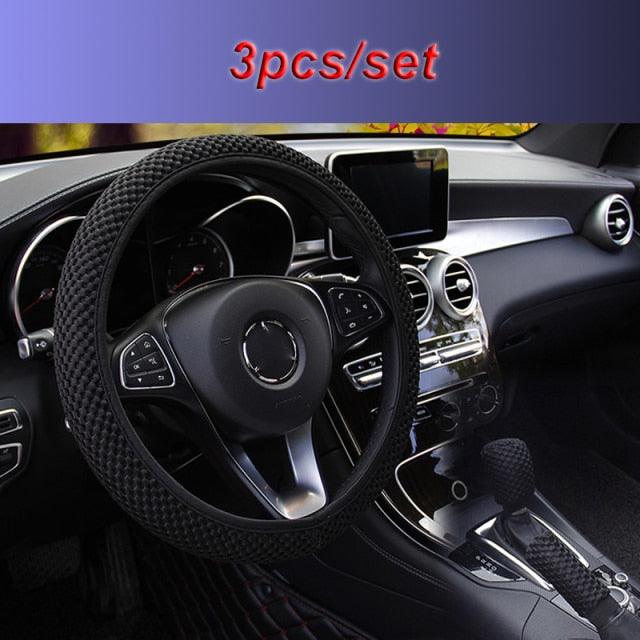 Ice Silk Steering Wheel Cover | Breathable, Anti-Slip, All-Season Universal Fit